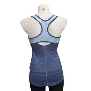 The North‎ Face Flash Dry Blue Colorblock Racerback Cut Out Tank Top size XS